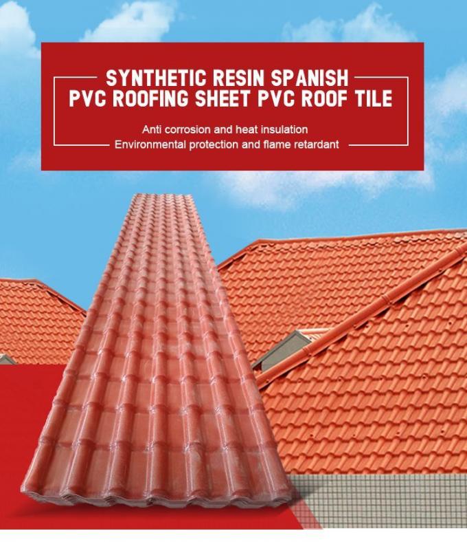 China Manufacturer′s UV-Resistant PVC Roofing Tile Modern Design ASA Synthetic Resin Tile for Spanish Villa House Project