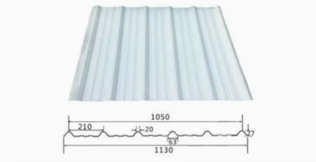 أسطوانات سقف عادية أوراق سقف UPVC المموجة الكلاسيكية ألوان مختلفة لامينا دي PVC عرض 1130mm