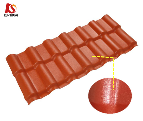 المقاومة للطقس أسباني بلاط سقف البلاستيك للمنزل 2.5mm