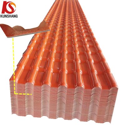 2.5mm مقاومة للحريق الأسبانية أسطح البلاستيك / سقف البلاط / طلاء