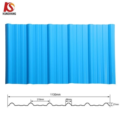 صفيحة السقف المموجة من PVC / UPVC للحمية ضد الماء والصدمات في 1130mm 1360mm 1070mm 900mm الأحجام