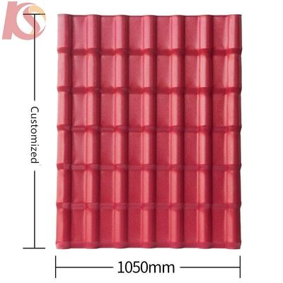 صفائح تسقيف من مادة ASA الاصطناعية من مادة upvc مخصصة، بلاط سقف من الراتنج متين