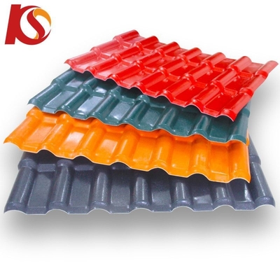 الطول المخصص 2.3-3.0MM ASA PVC الراتنج البلاط السقف المموجات طابقة التوابع للقوة عالية المقاومة للآثار وقوية