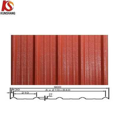 حل سقف في الطراز الحديث أسطوانات سقف UPVC الحمراء الخفيفة الحرارية ذات الصوت الطويل