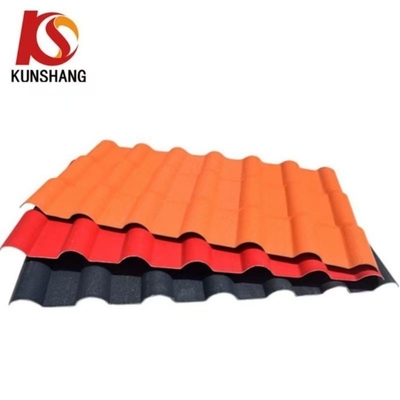 35.00cm * 30.00cm * 15.00cm حجم الحزمة العمر الطويل ASA UPVC صفيحة السقف الاستعمارية Teja PVC أسبانيا سقف البلاط