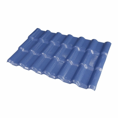 1050mm عرض مقاومة للرطوبة أسبانيا PVC صفيحة السقف ASA بلاط السقف الراتنج الاصطناعي لحلول السقف السكني