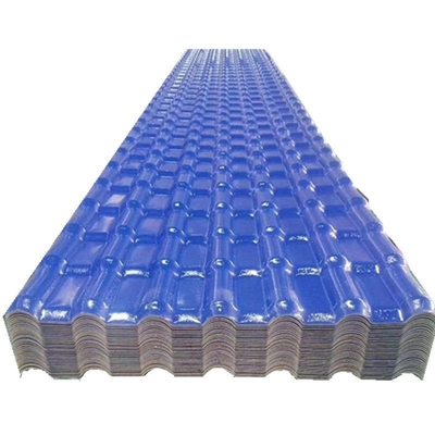 PVC Tejas المموجة الصناعية الراتنج ورقة أسطوانة الأسطح الإسبانية مع الحماية من الحريق B1 وشكل الخيزران