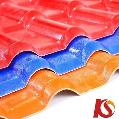 البلاط المخصص الطول S القوة العالية البلاستيك الراتنج الاصطناعي سقف البلاط الشريط الاستعمارية الإسبانية ASA صفيحة سقف PVC