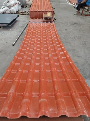 1050mm*5694mm 4 طبقة UPVC Teja Espanola Colonial سقف الراتنج الاصطناعي أسطوانة سقف PVC الإسبانية مع طول مخصص