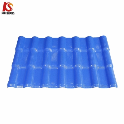 PVC Tejas ASA الطلاء سقف الصفحة المموجة الراتنج الاصطناعي أسباني PVC سقف البلاط مع الطول المخصص