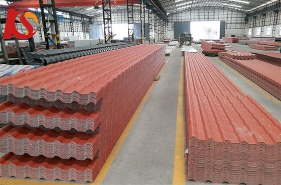 مقاومة للطقس ASA سطح PVC الطوب سقف ورقة للبيت المعدل سقف الطوب الإسباني و 2000 كجم الحزمة الوزن الإجمالي