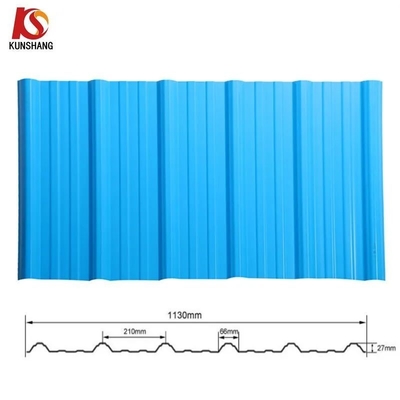 1130mmx5900mm مكافحة الشيخوخة UPVC سقف البلاط ASA مغلفة طابقة سقف البلاستيك Trapezoid الحجم 35.00cm * 30.00cm * 15.00cm