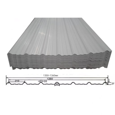 أسطوانات سقف عادية أوراق سقف UPVC المموجة الكلاسيكية ألوان مختلفة لامينا دي PVC عرض 1130mm