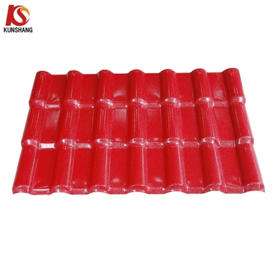صفيحة سقف بلاستيكية مصنوعة من الراتنج من PVC 15 سنة لون دائم للفنادق الحزمة الحجم 220.00 سم * 105.00 سم * 15.00 سم