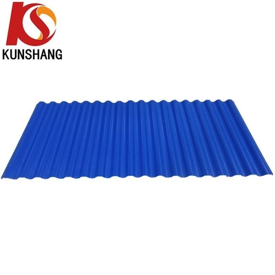 المقاومة للظروف الجوية ASA UPVC صفيحة سقف الموجات لقطعة المنزل الحجم 220.00cm * 113.00cm * 15.00cm سهلة التثبيت