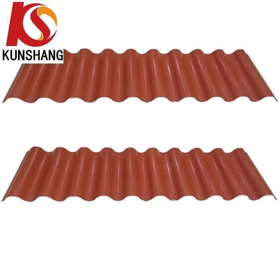 المقاومة للظروف الجوية ASA UPVC صفيحة سقف الموجات لقطعة المنزل الحجم 220.00cm * 113.00cm * 15.00cm سهلة التثبيت