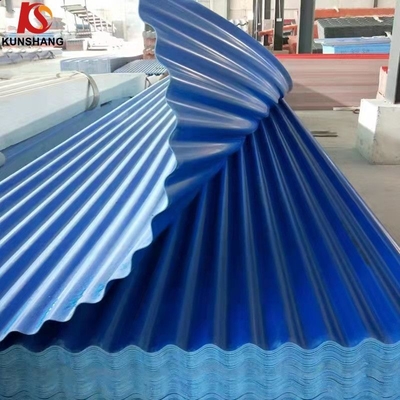 المقاومة للظروف الجوية ASA UPVC صفيحة سقف الموجات لقطعة المنزل الحجم 220.00cm * 113.00cm * 15.00cm سهلة التثبيت