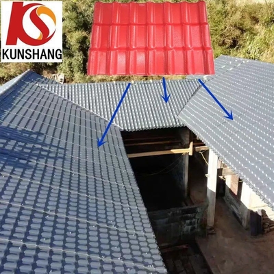 بلاطات السطح المموجة من PVC ASA للمنتزهات والمنازل السكنية سمك 2.3mm كمية التحميل 4500-6000sqm لكل حاوية