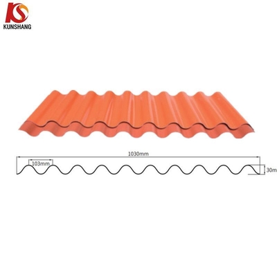 صفيحة سقف الموجات من ASA PVC المقاومة للماء لأداء مستمر طويل الأمد 1.0-3.0mm سمك