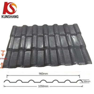 رمز H.S 39259000 أسطوانات S عالية المقاومة 1050mm العرض ASA PVC أسطوانة السقف الراتنج الاصطناعي لحل مواد البناء