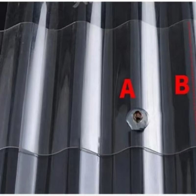صفيحة سقف البولي كربونات لامعة عالية للأسقف المموجة 720mm عرض وتصميم صديق للبيئة 1.2G / M3 كثافة