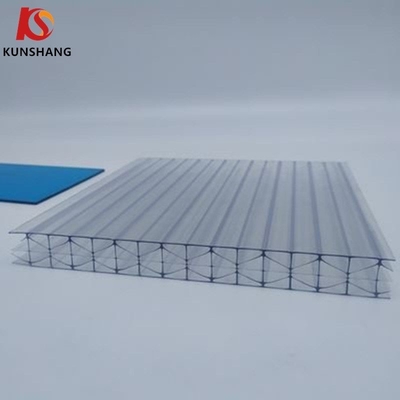 UV طبقة UV 50-70um 2100mm X هيكل حبوب العسل PC البوليكربونات ورقة مجوفة لحماية التطبيق السقف