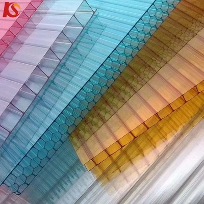 سهولة التثبيت الدفيئة مستودع السقف طول سلس 11800mm أو مخصصة متعددة الطبقات البوليكاربونات ورقة مجوفة