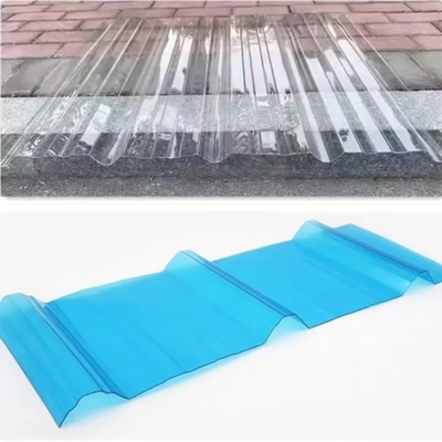 2100mm دائمة البلاستيك المموجة سقف لوحة البوليكربونات ورقة 4mm-20mm سمك لحلول سقف دائمة