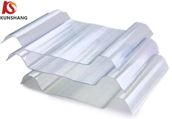 سطح ناعم FRP سقف المموج في 720-1130mm عرض للسقف المستدام والصديق للبيئة