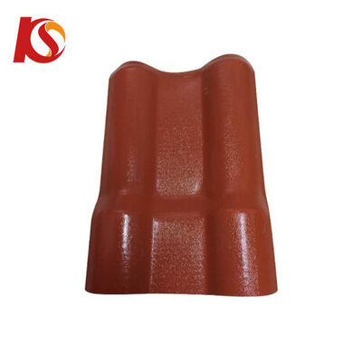 Synthetic Resin Spanish PVC Roof Tile with ASA High Weatherability 2.3mm thickness and brick red color