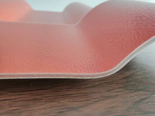 Synthetic Resin Spanish PVC Roof Tile with ASA High Weatherability 2.3mm thickness and brick red color